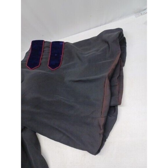 Vtg Collegiate Cap & Gown Co Bl Doctoral Graduation Black Purple Velvet 59 X 34L - Picture 9 of 13